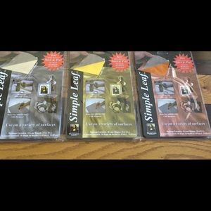 3 NIB Simple Leaf by Mona Lisa gold silver copper